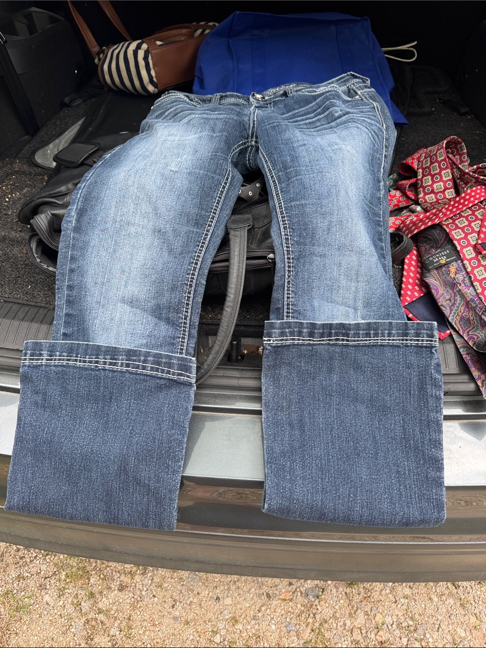Blue distressed PREMIERE LADIES JEANS